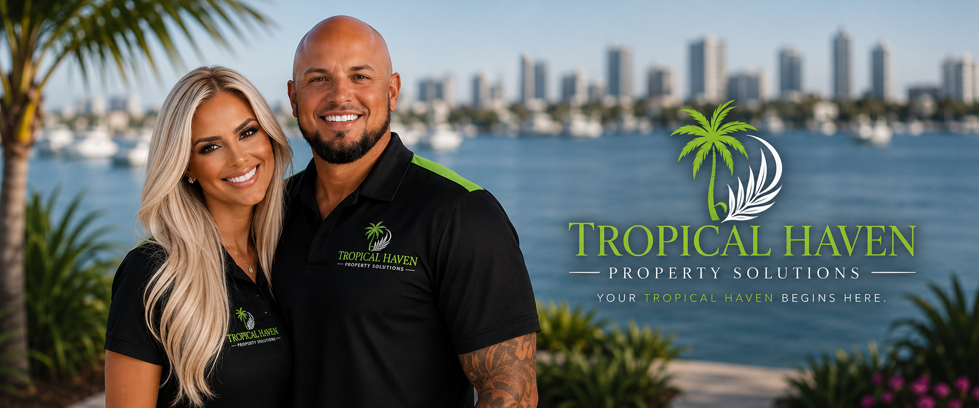 Kris and Mindy, the couple behind Tropical Haven Property Solutions